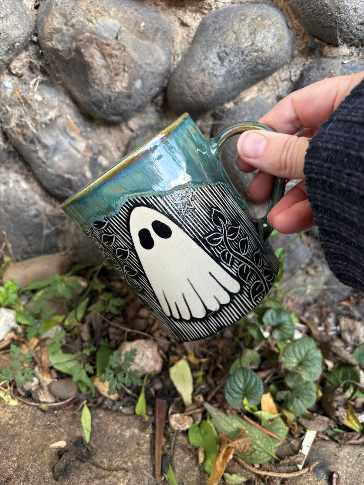 Green Ghost Mug
