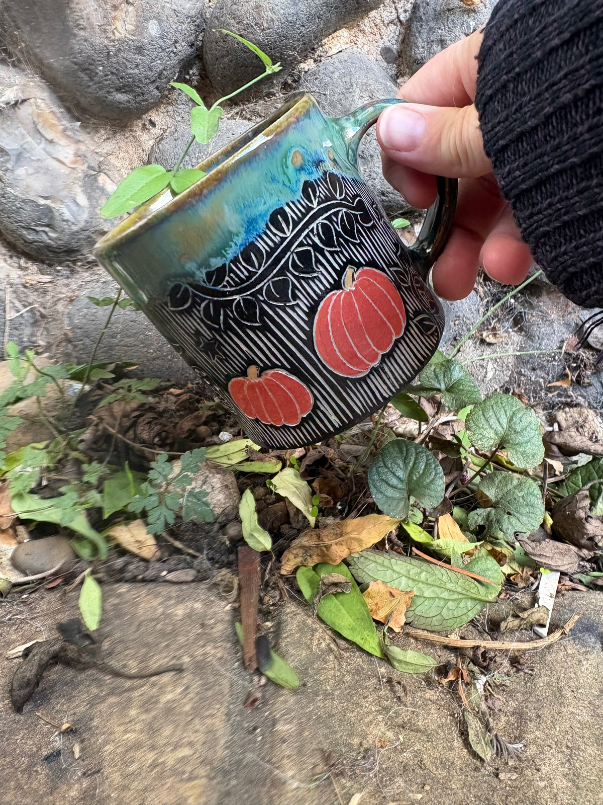 Green Pumpkin Mug
