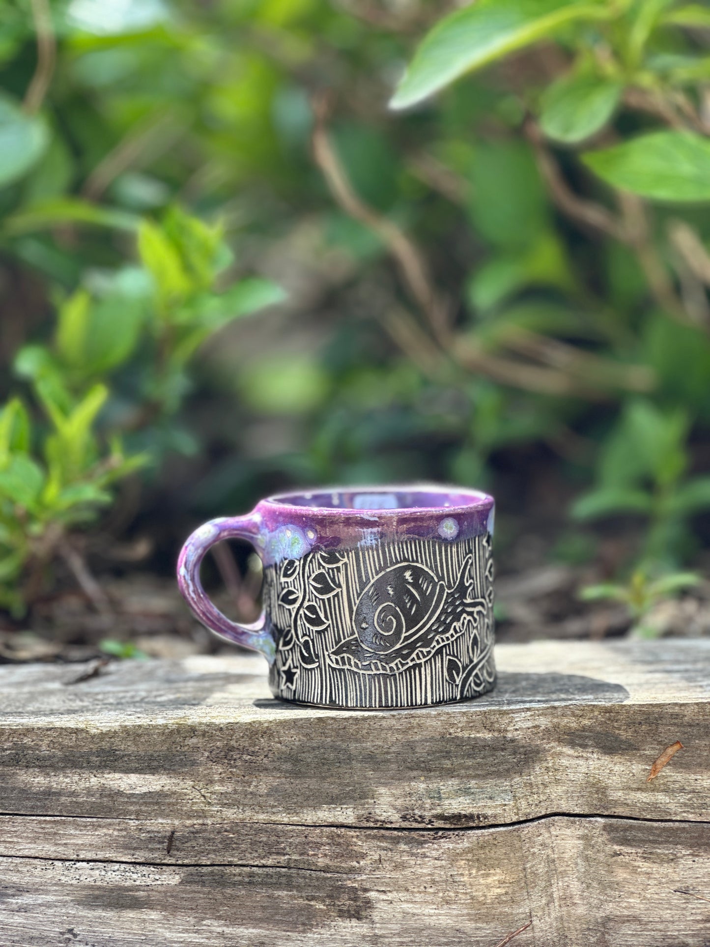 Snail Mug in Passion Flower