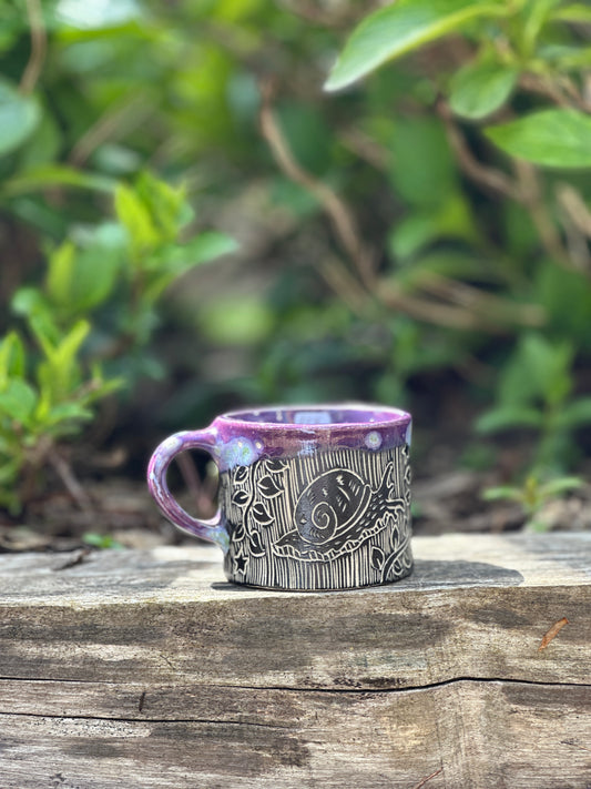 Snail Mug in Passion Flower