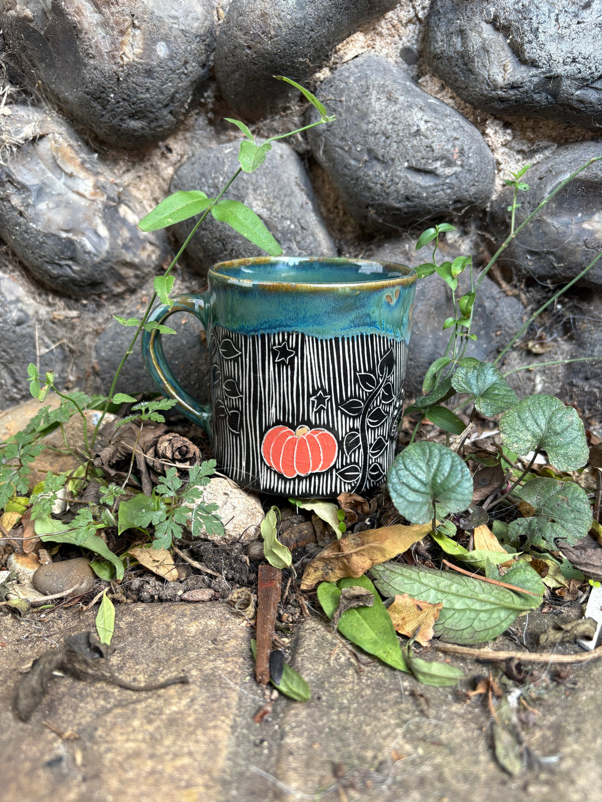 Green Pumpkin Mug