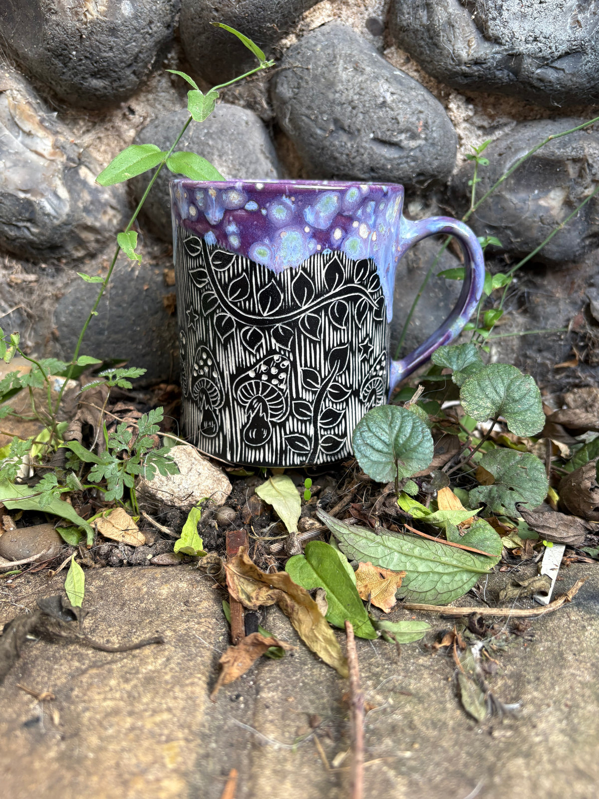 Large Purple Ghost Mug