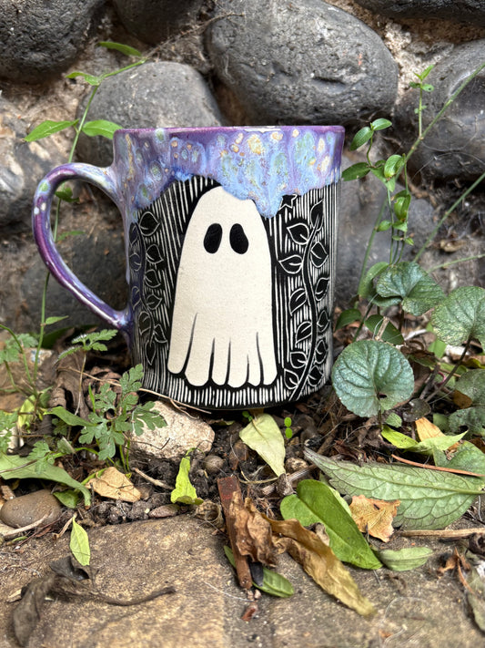 Large Purple Ghost Mug