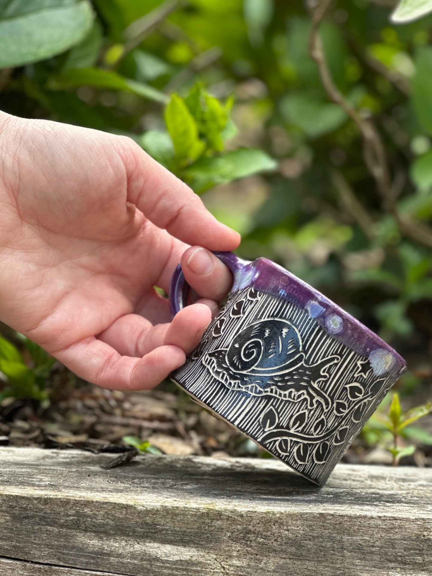 Snail Mug in Passion Flower