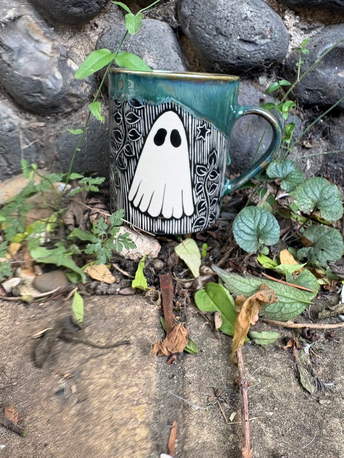 Green Ghost Mug